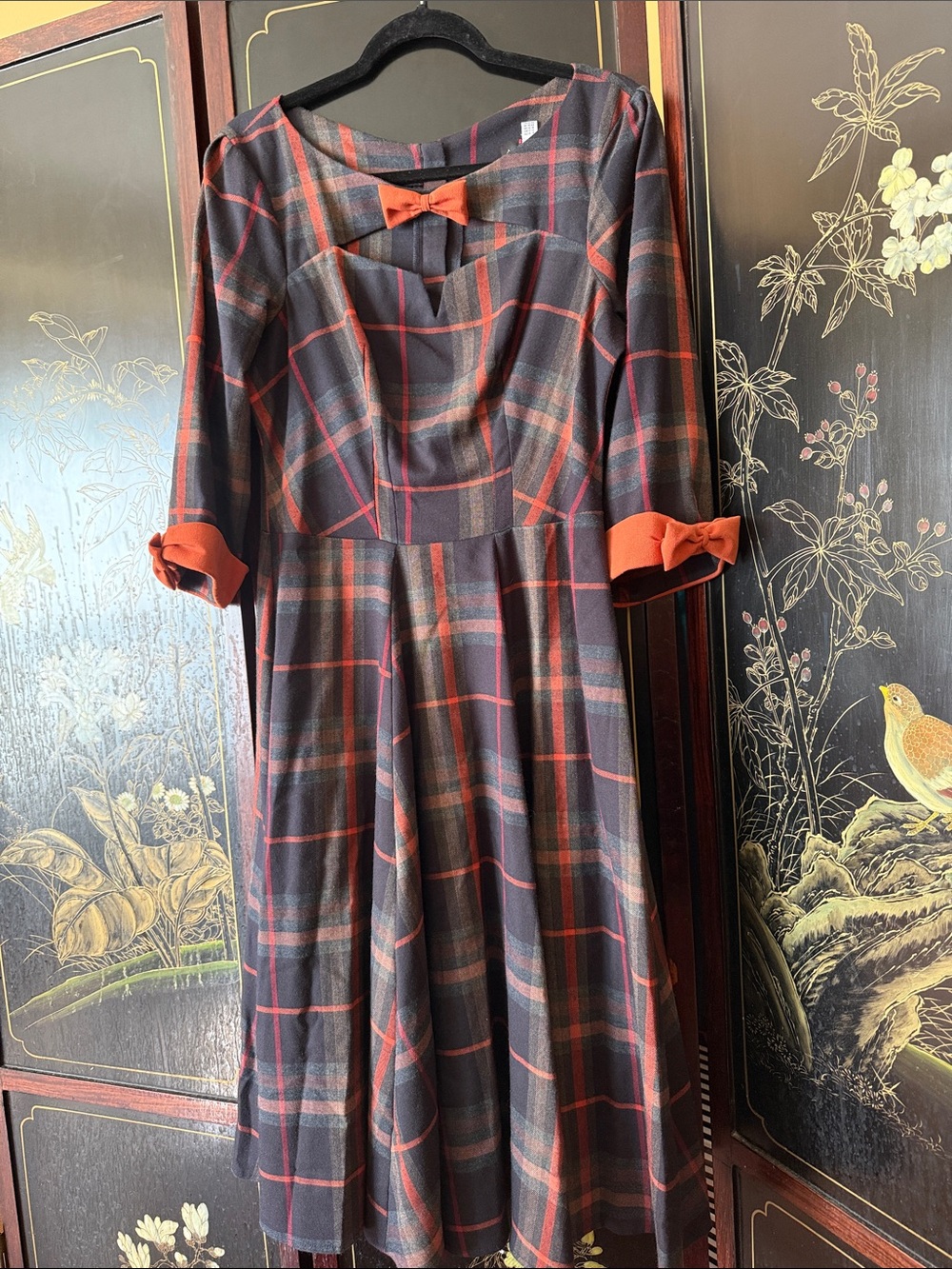 Large Miss Candyfloss Basil Lee Tartan Swing Dress